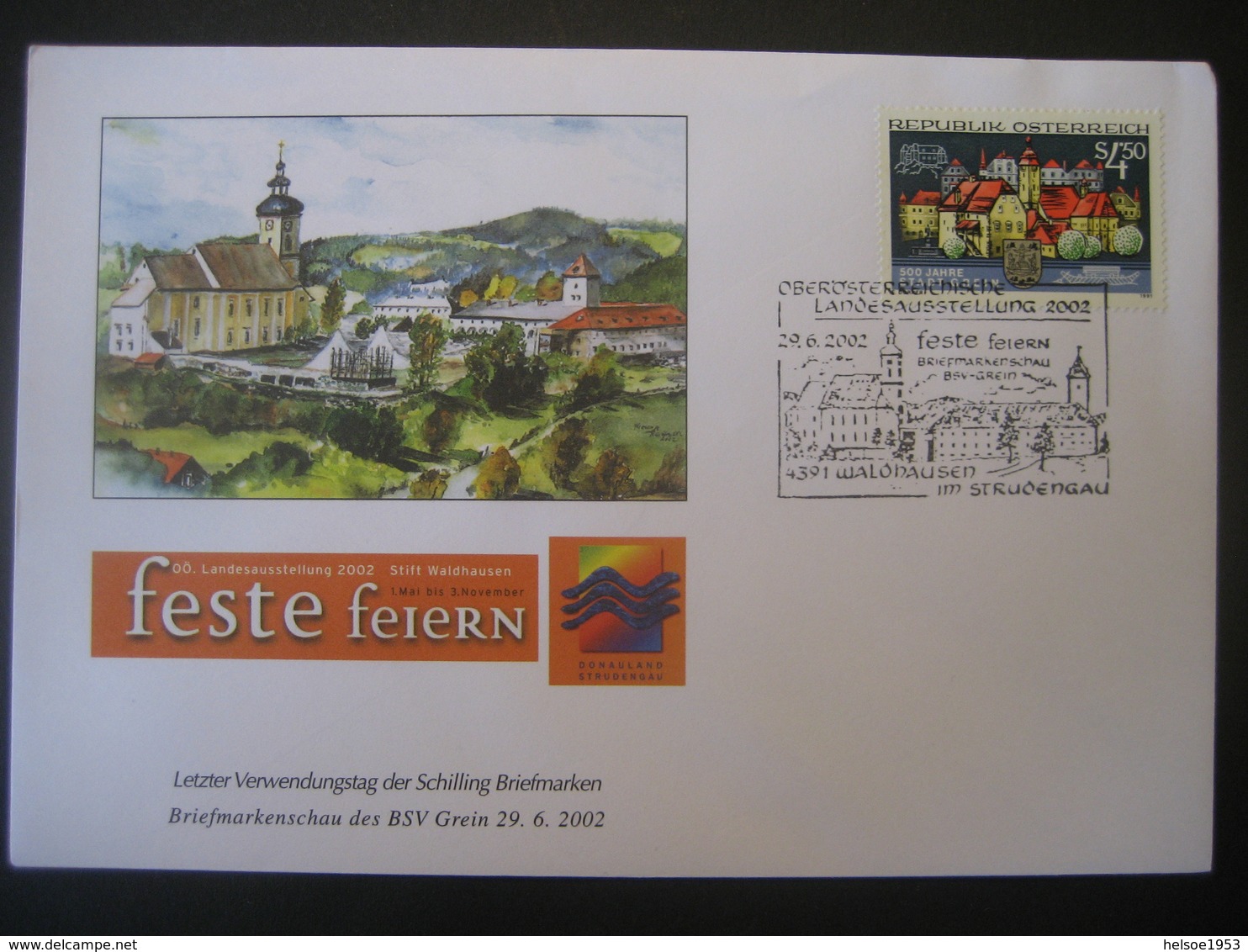 Österreich 2002- 500 Jahre Stadt Grein Mit SStp. Waldhausen - Covers & Documents