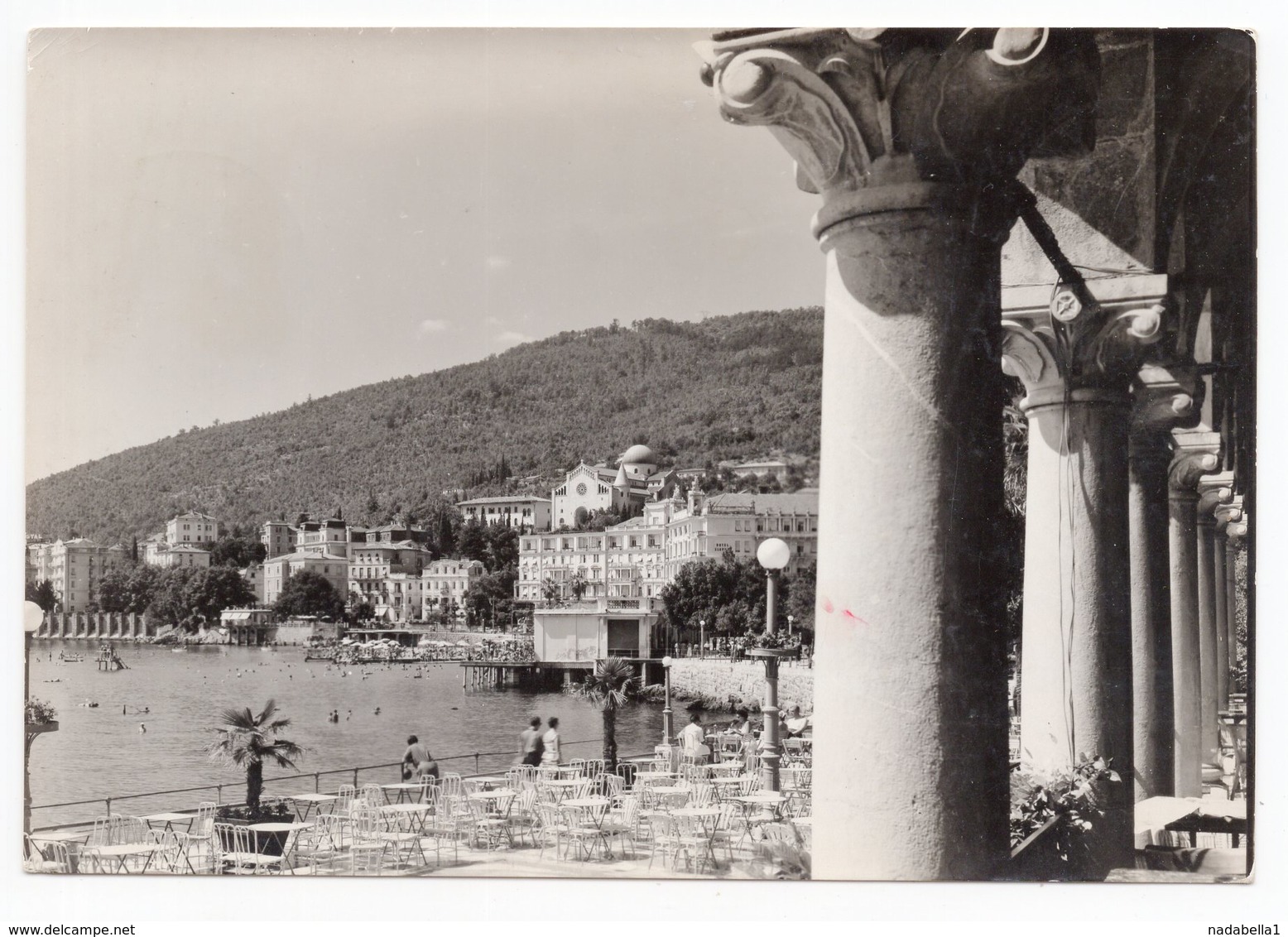 1957 YUGOSLAVIA, CROATIA, OPATIJA, CRIKVENICA POSTMARK, USED ILLUSTRATED POSTCARD - Yugoslavia