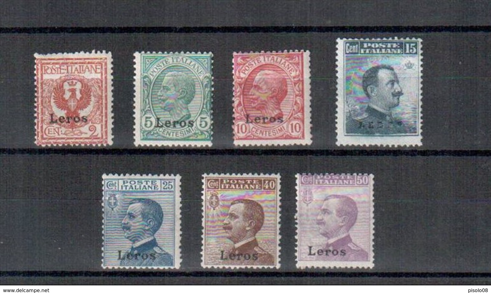 EGEO LERO 1912 FRANCOBOLLI SOP.TI SERIE CPL. ** MNH - Egée (Lero)