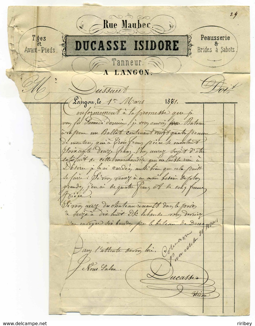 YT N°45 Seul Sur Lettre LANGON / Dept De La Gironde / Mars 1871 / Pour Bordeaux - 1849-1876: Période Classique