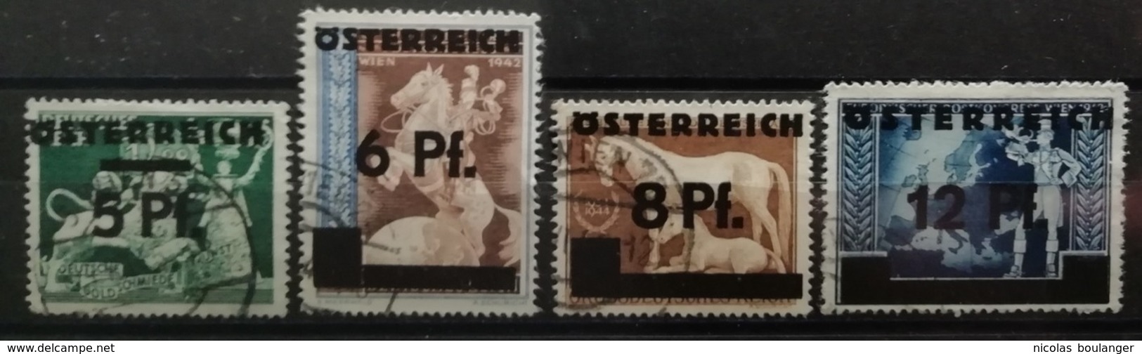 Autriche 1945 / Yvert N°539-542 / Used / Timbres D'Allemagne Surchargés - Usados