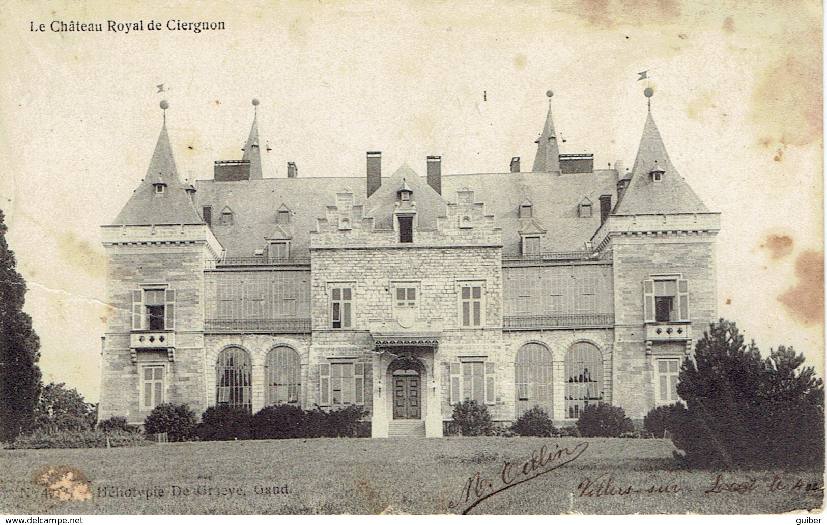 Houyet Chateau Royal De Ciergnon Tache - Houyet