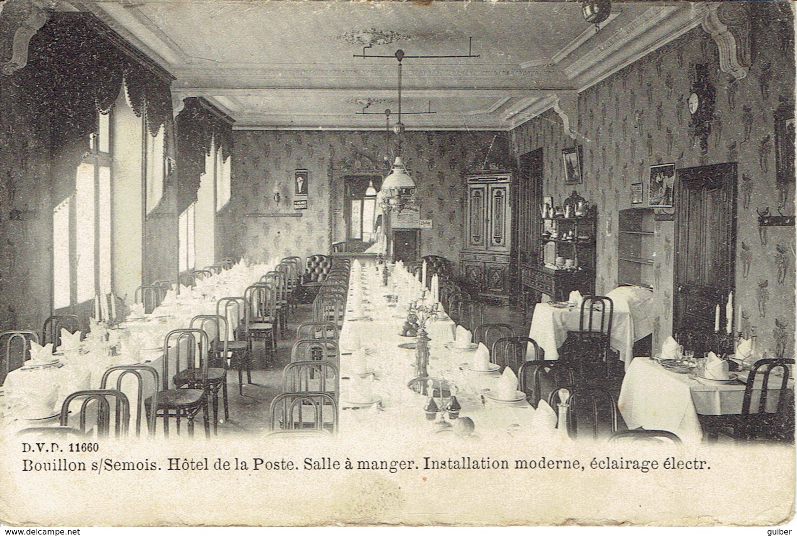 Bouillon Sur Semois Hotel De La Poste Salle A Manger  DVD 11660  1909 - Bouillon