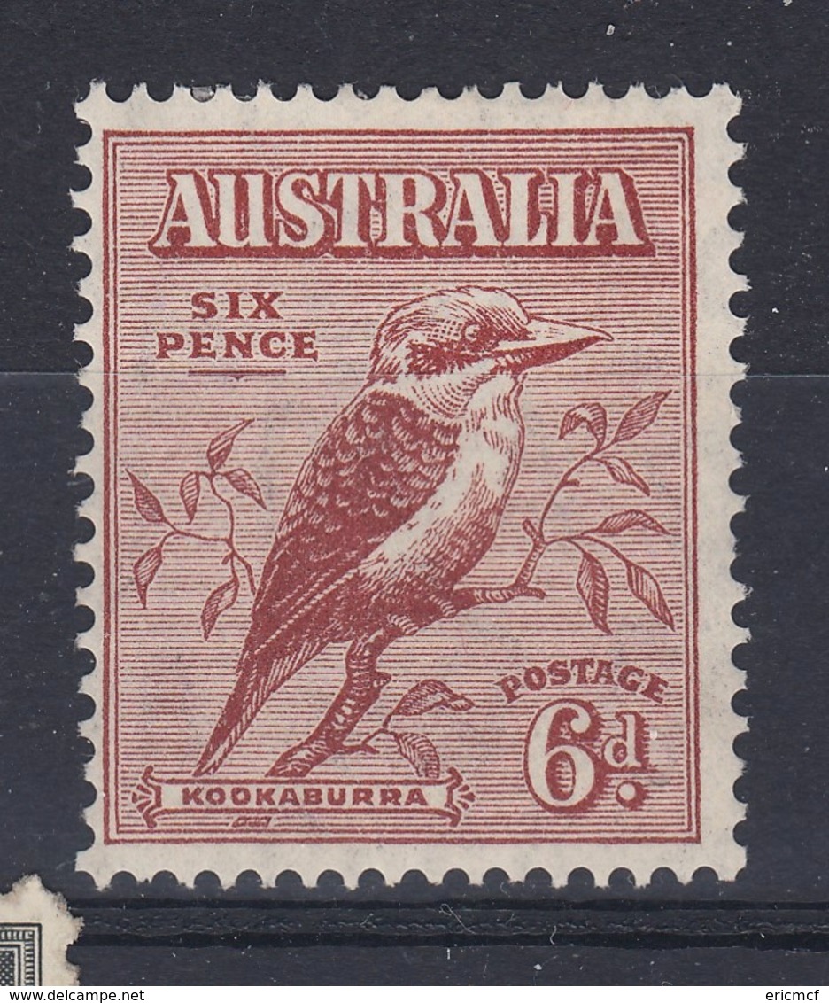 Australia 1932 6d Kookaburra Fine Mint(*) - Gebruikt