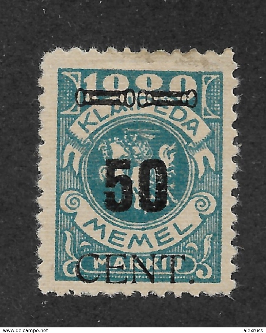 Memel 1923 Under Lithuanian Occupation 50c On 1000m Scott # N58, VF Mint Hinged*OG (OLG-1) - Lithuania