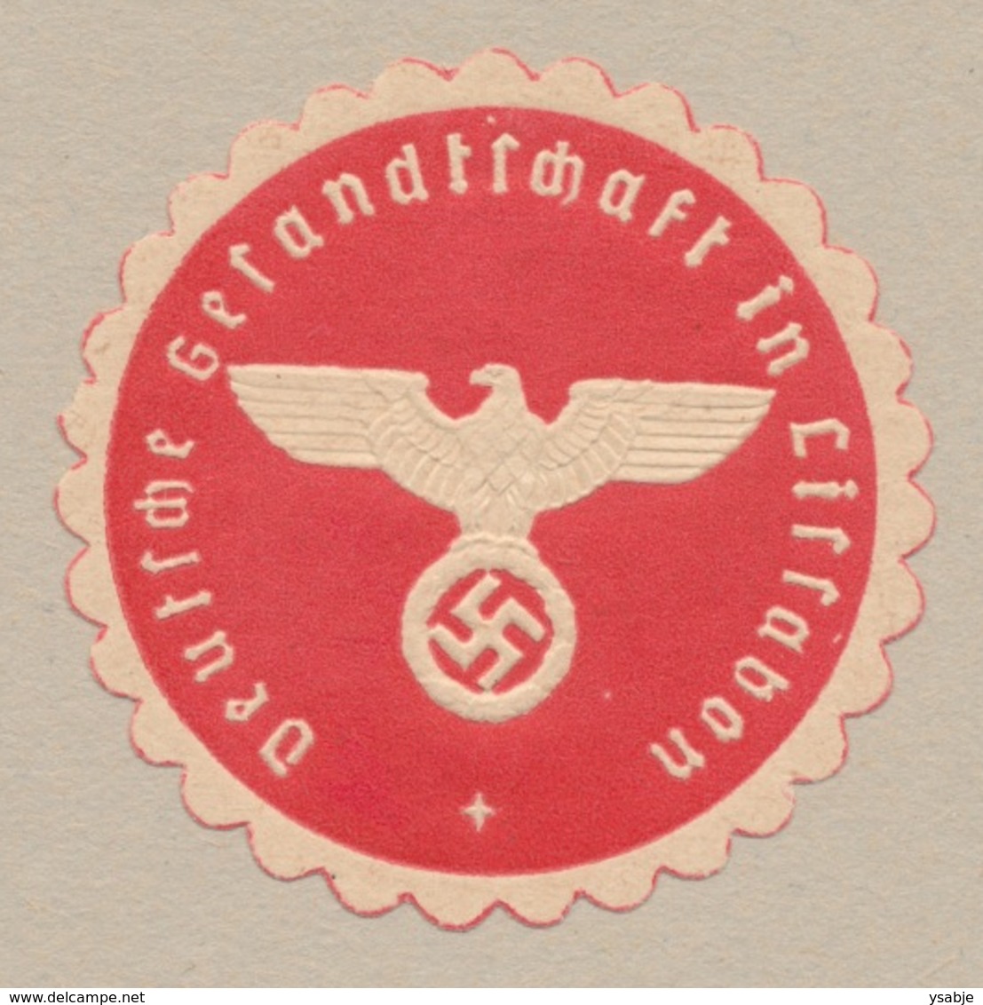 Siegelmarke Deutsche Gesandtschaft In Lissabon NSDAP - Reliëfdruk - Estampes & Gravures