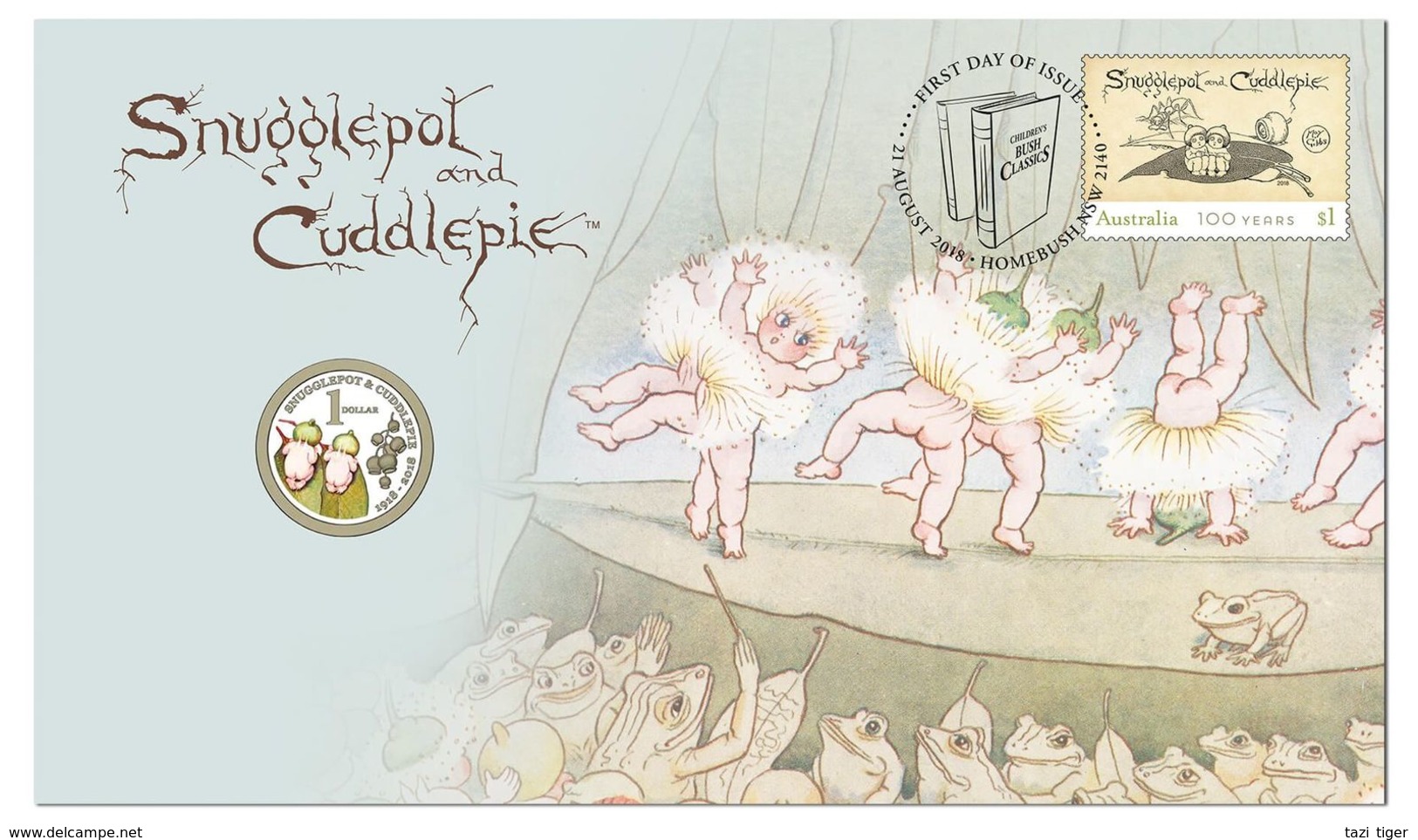 Snugglepot And Cuddlepie  • 2018 • Stamp And $1 Coin Cover - Andere & Zonder Classificatie