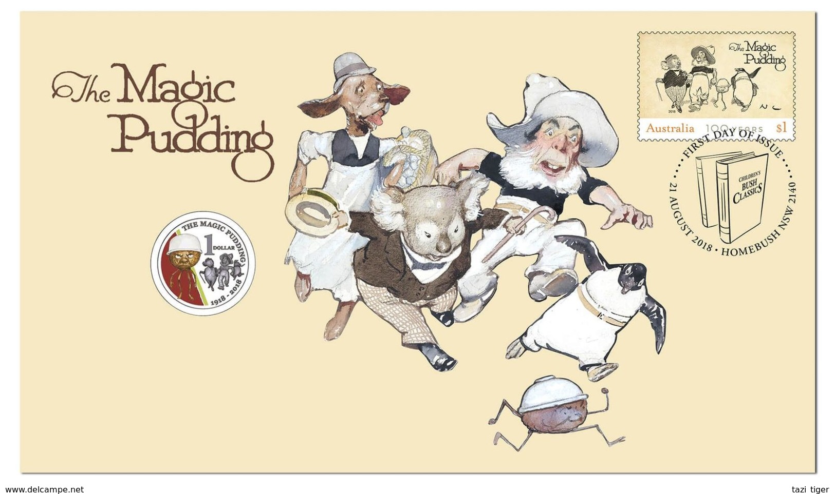 The Magic Pudding  • 2018 • Stamp And $1 Coin Cover - Sonstige & Ohne Zuordnung