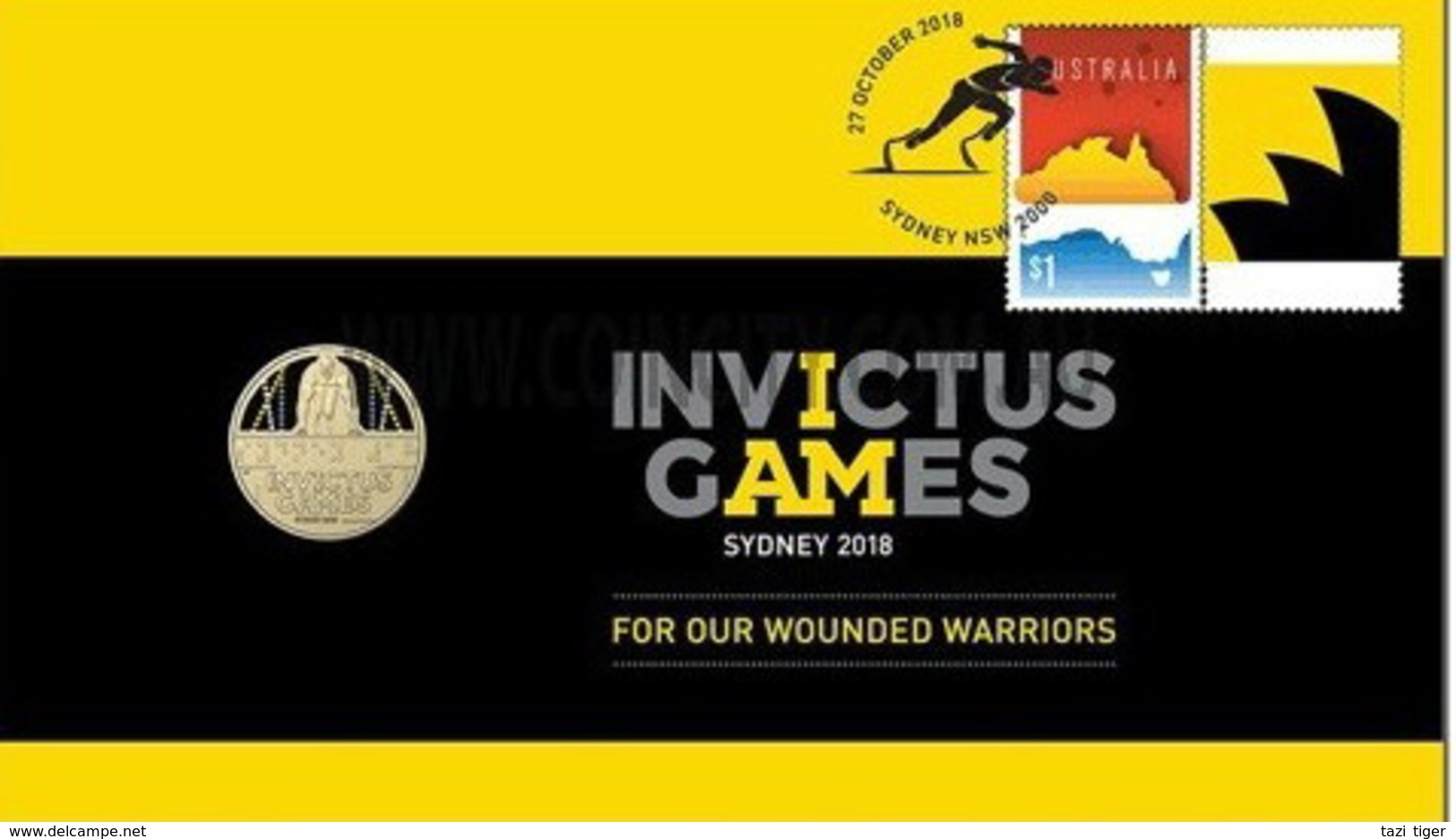 Invictus Games  • 2018 • Stamp And $1 Coin Cover - Autres & Non Classés