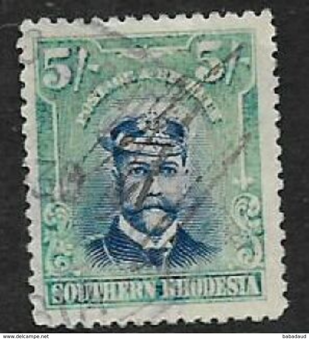 Rhodesia  GVR, Admiral, 1924, 5/=, Used Fiscally, - Southern Rhodesia (...-1964)