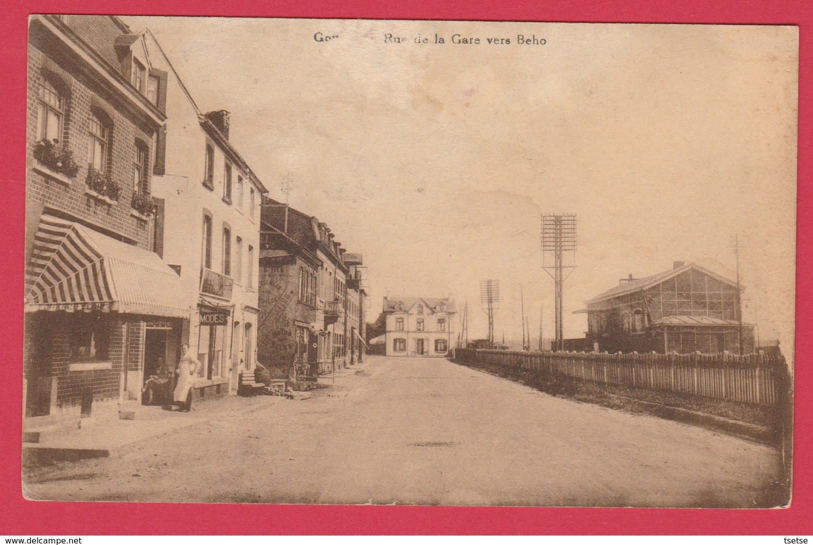 Gouvy - Rue De La Gare Vers Beho -1927 ( Voir Verso ) - Gouvy