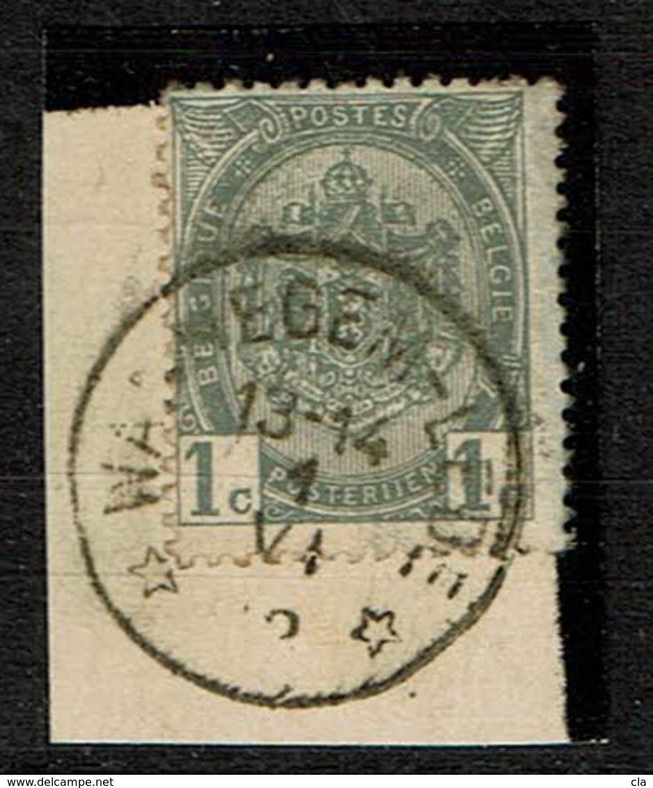 81 Sans Bdl Obl Relais Wannegem-Lede  + 20 - 1893-1907 Wappen