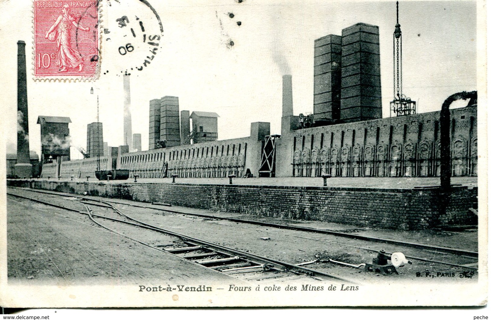 N°1852 T -cpa Pont à Vendin -fours à Coke Des Mines De Lens- - Mines