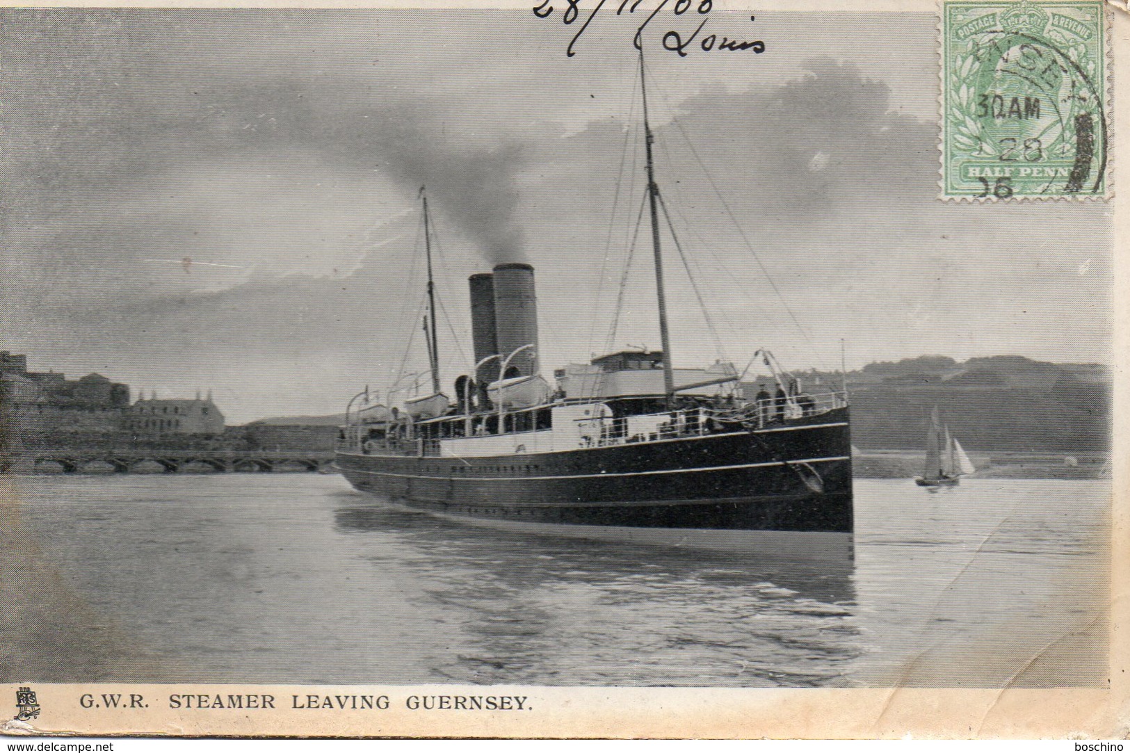 G.W.R  Steamer Leaving Guernsey - Commerce
