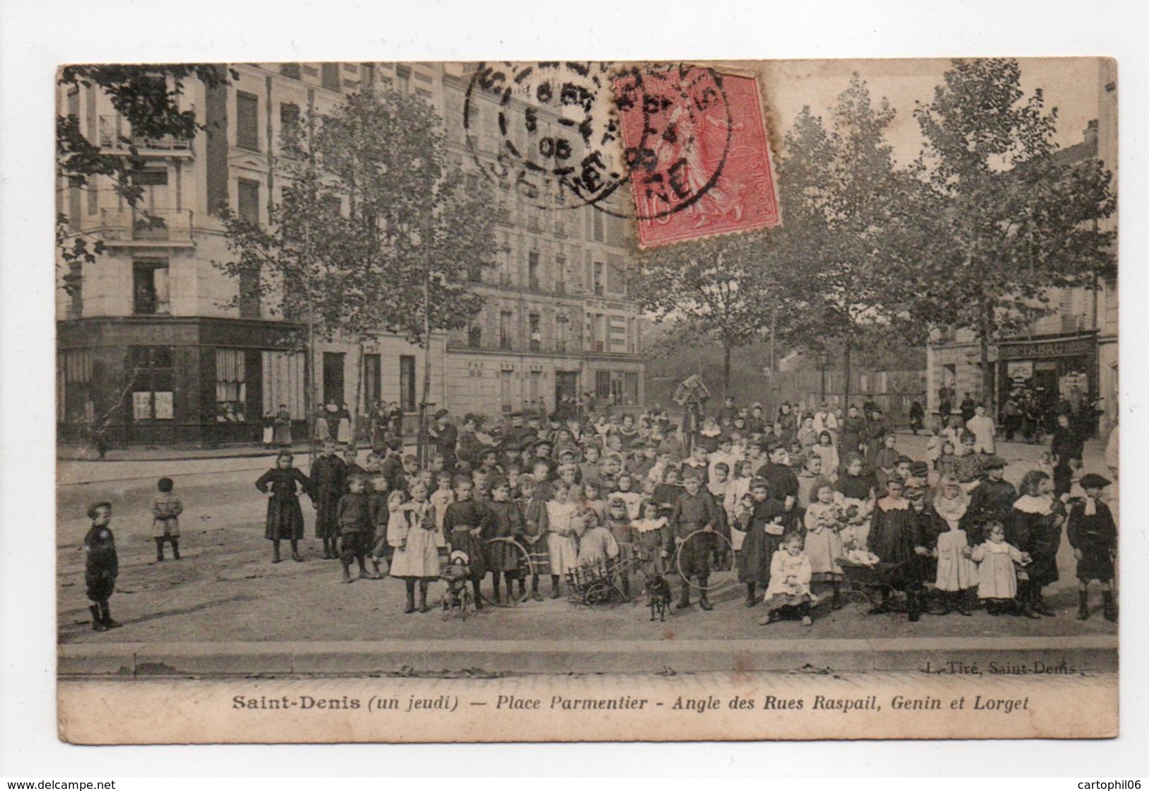 - CPA SAINT-DENIS (93) - Place Parmentier Un Jeudi 1905 - Angle Des Rues Raspail, Genin Et Lorget (belle Animation) - - Saint Denis