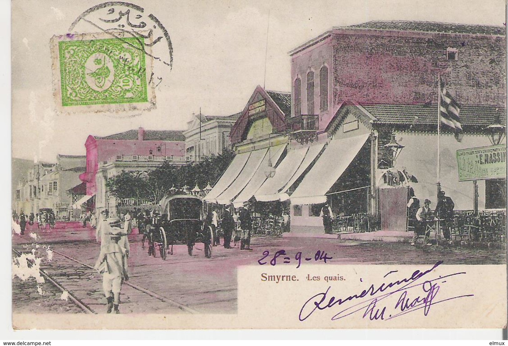 TURQUIE - IZMIR - SMYRNE. CPA  Voyagée En 1904 Les Quais (bord Gauche Abimé Voir Scan) - Turquie