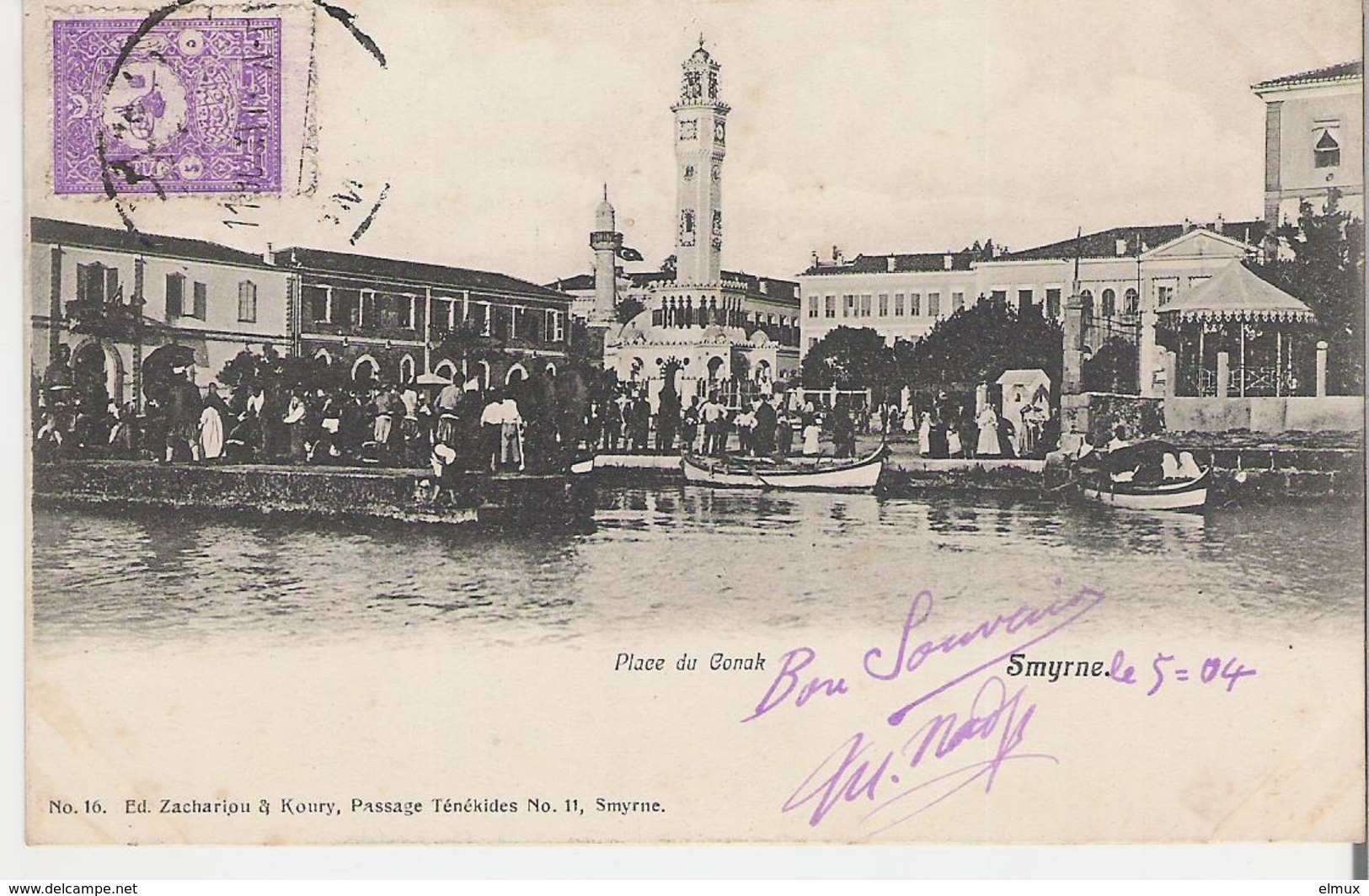 TURQUIE - IZMIR - SMYRNE. CPA  Voyagée En 1904 Place Du Conak Ou Konak - Turquie