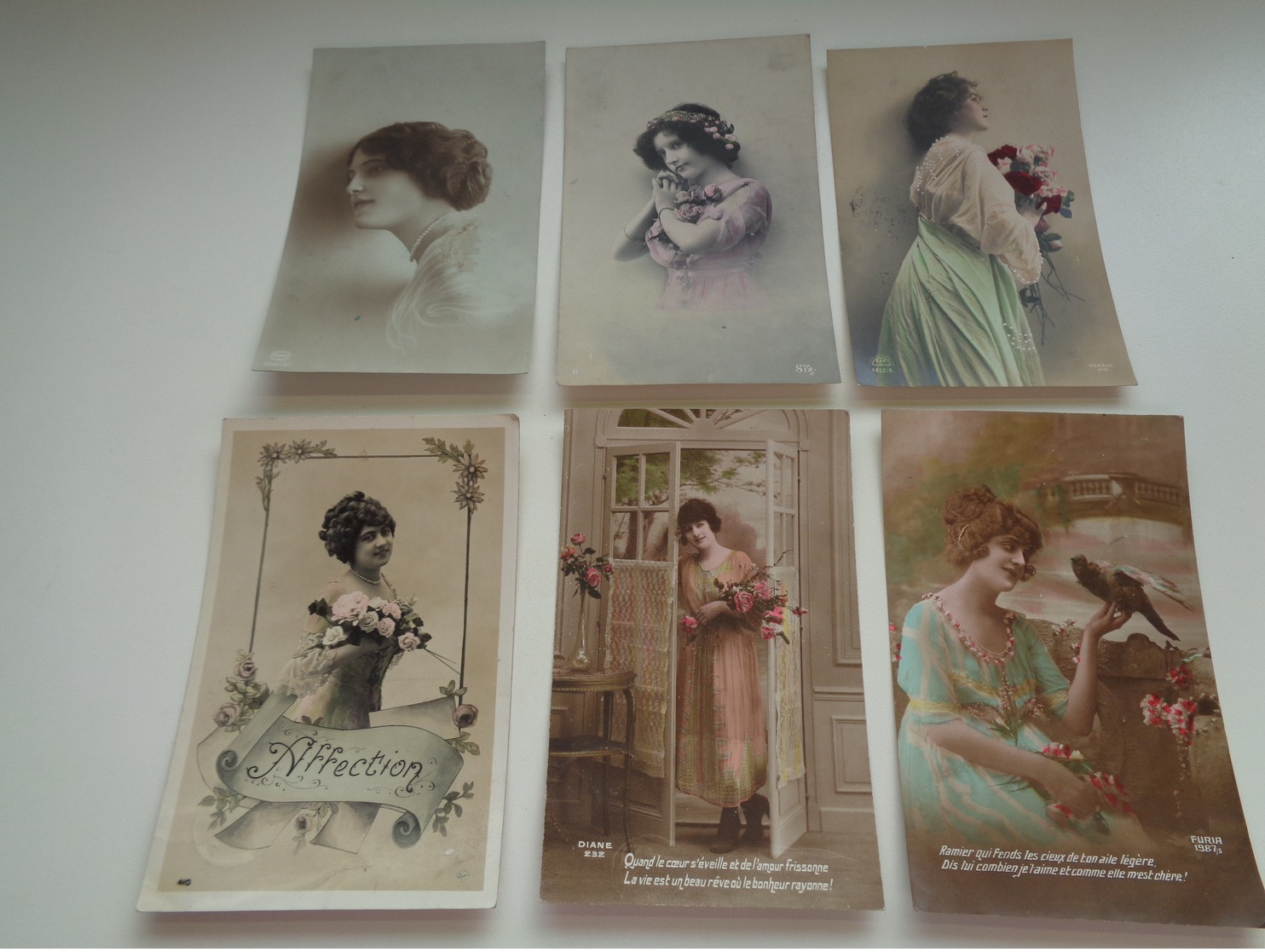 Beau lot de 60 cartes postales de fantaisie femmes femme   Mooi lot van 60 postkaarten fantasie vrouwen vrouw - 60 scans