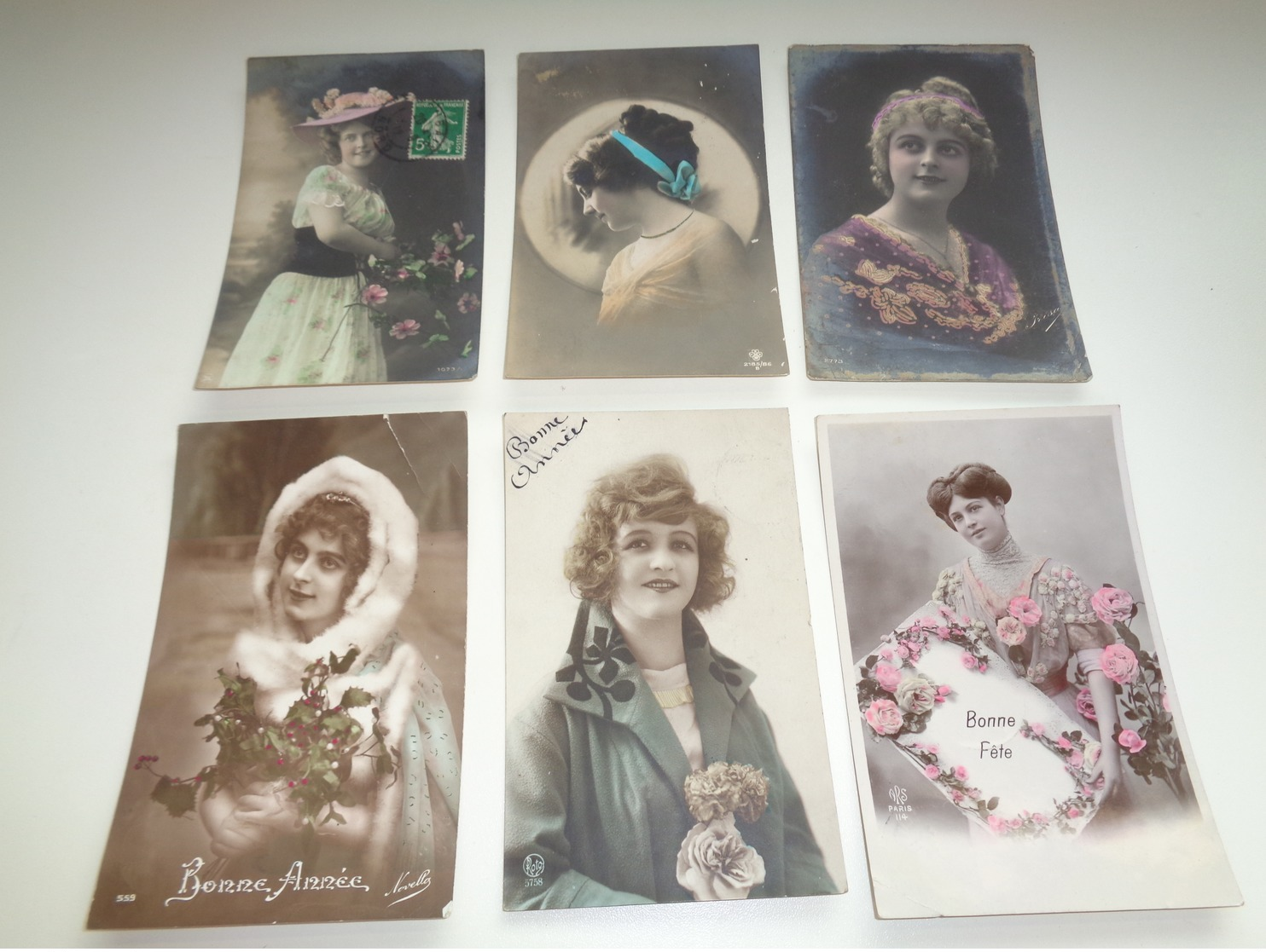 Beau lot de 60 cartes postales de fantaisie femmes femme   Mooi lot van 60 postkaarten fantasie vrouwen vrouw - 60 scans