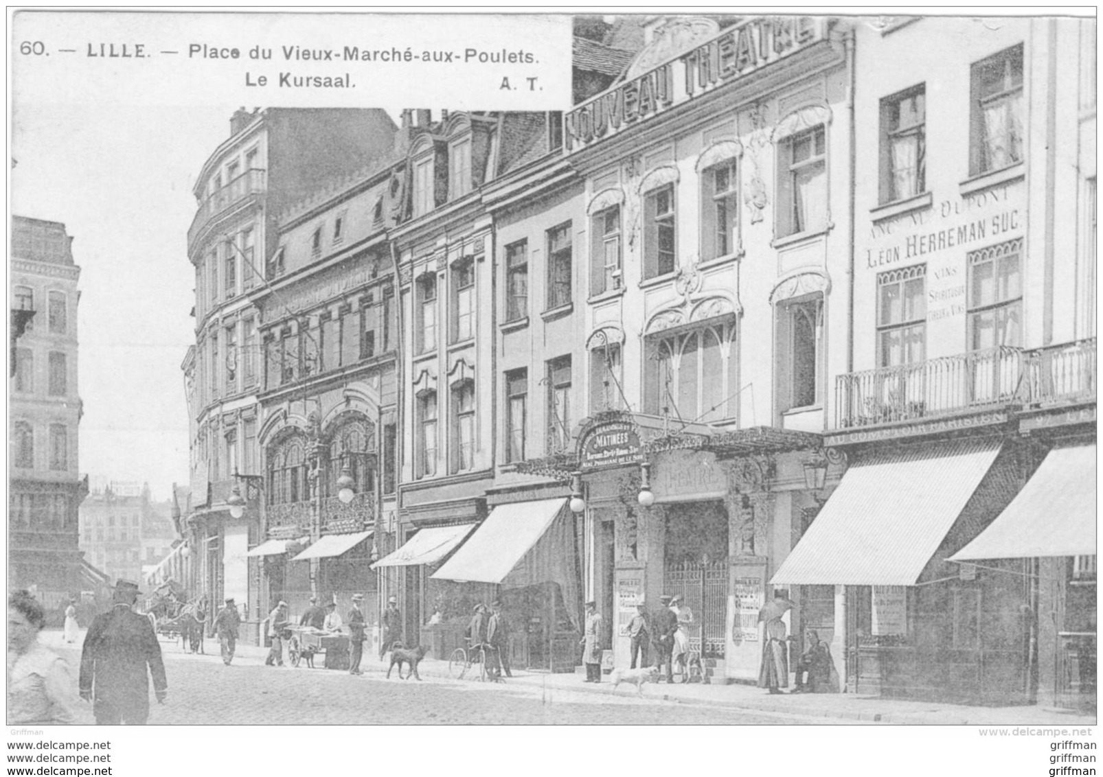 LILLE PLACE DU VIEUX MARCHE AUX POULETS LE KURSAAL 1907 TBE - Lille