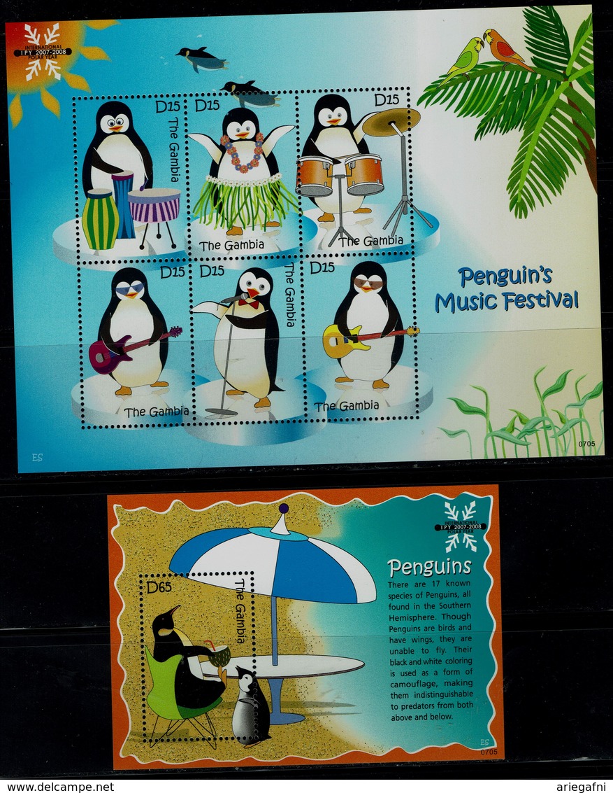 GAMBIA 2007 PENGUIN`S MUSIC FESTIVAL MI No 5744-50 MNH VF!! - Muziek