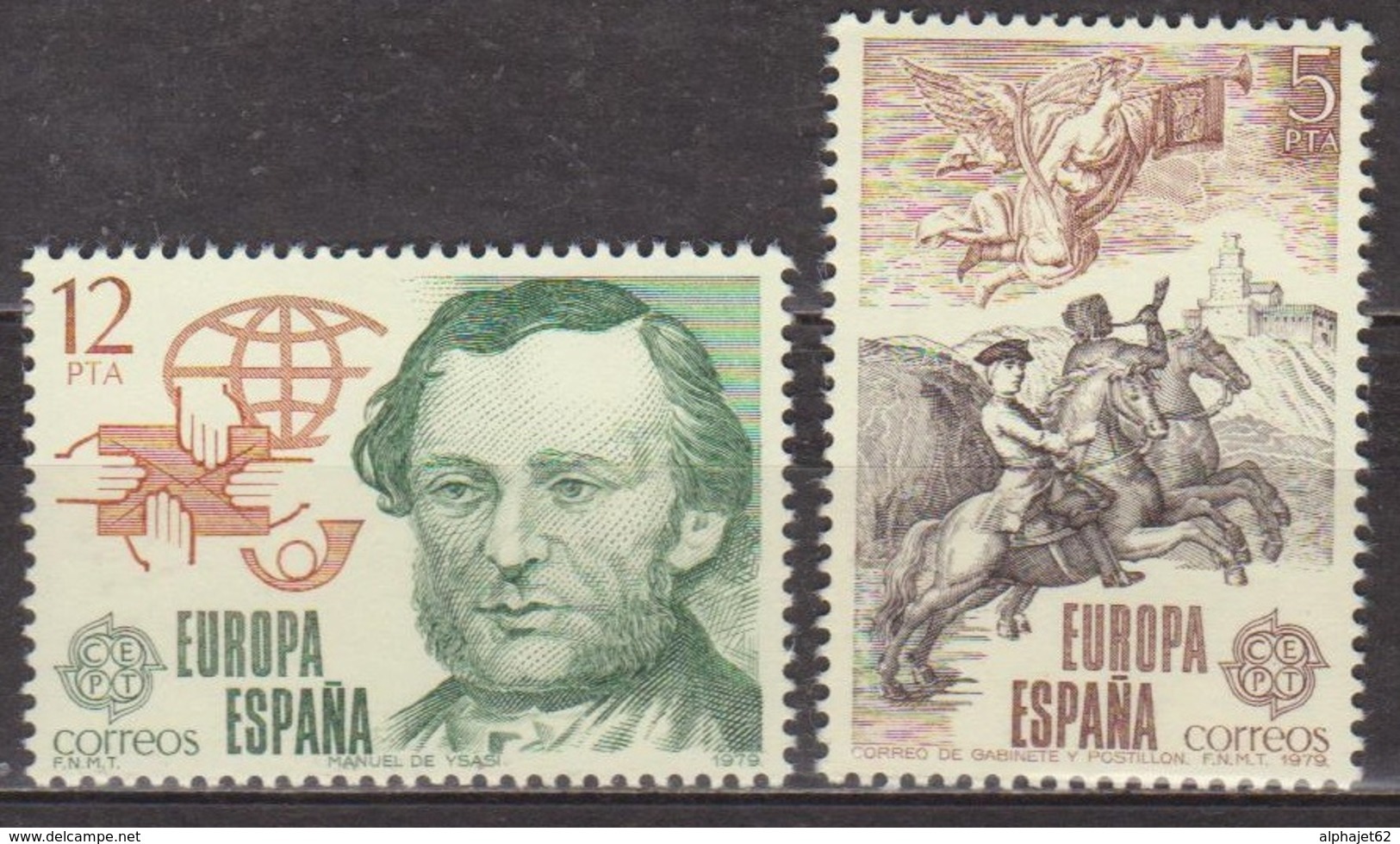 Europa - ESPAGNE - Manuel De Ysasi, Postillon à Cheval - N° 2166-2167 ** - 1979 - Nuovi