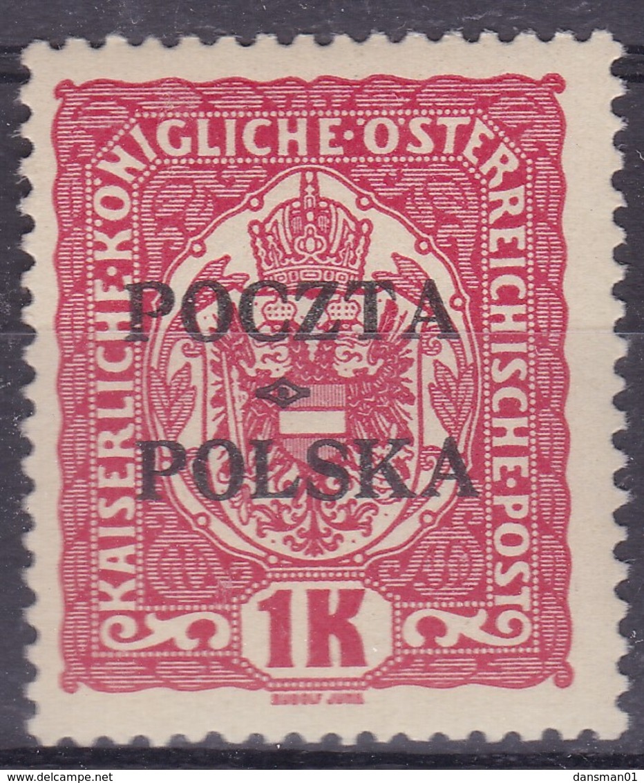 POLAND 1919 Krakow Fi 45I Mint Never Hinged Signed Mikstein (I-66) - Ungebraucht