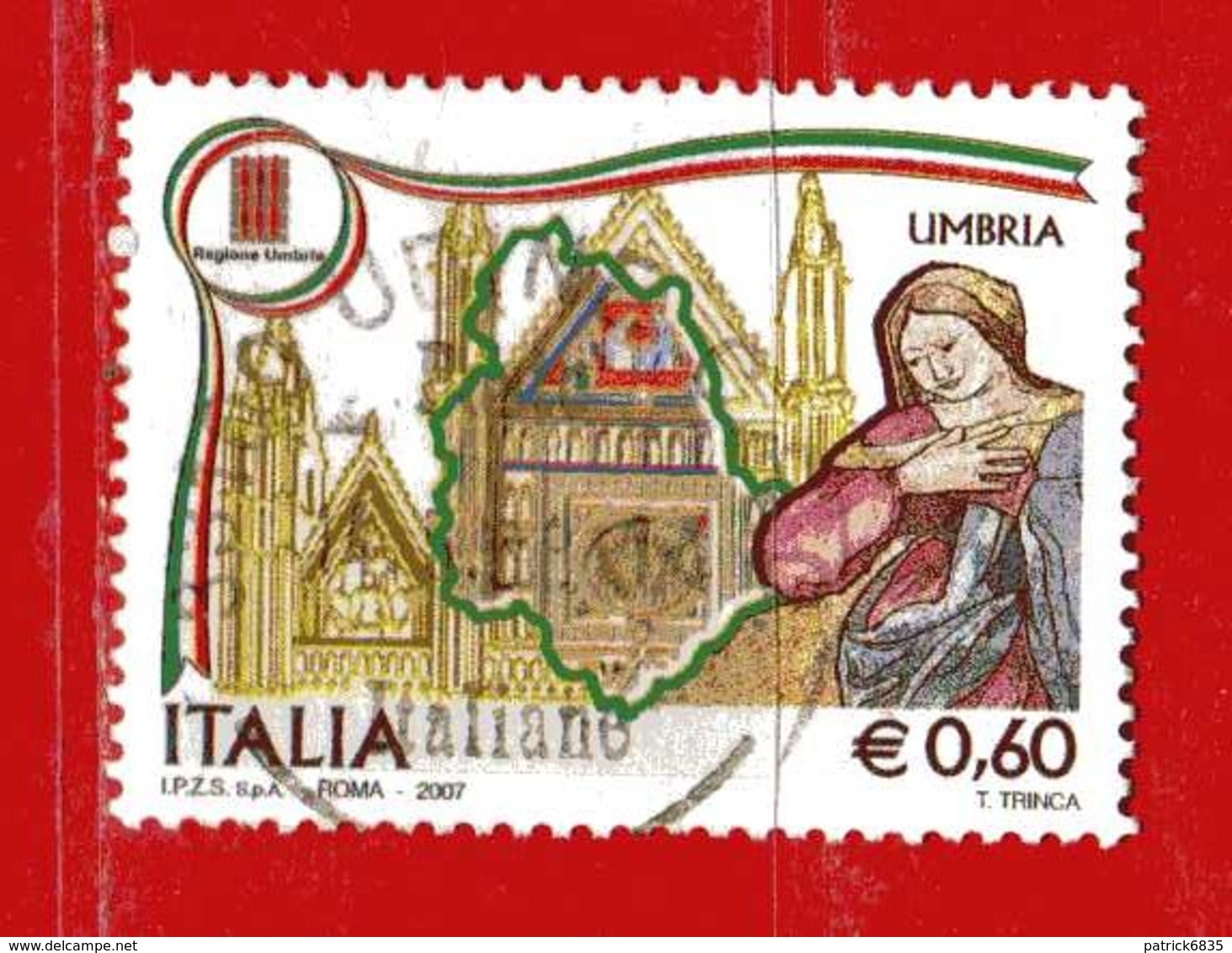 Italia ° - Anno 2007 - REGIONI D'ITALIA, UMBRIA,  Unif. 3004. - 2001-10: Usati