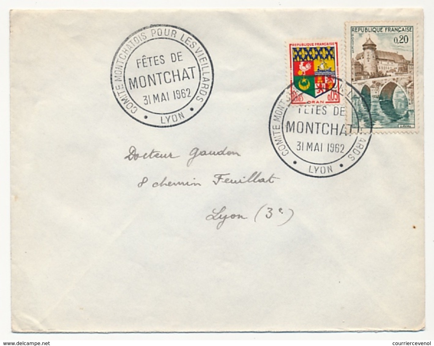 FRANCE - Enveloppe Affr Composé - Fêtes De Montchat (LYON) 1962 - Cachets Commémoratifs