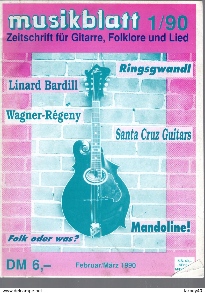 Revue De Musique -  Musikblatt N° 1 - 1990  - Linard Bardill - Musik