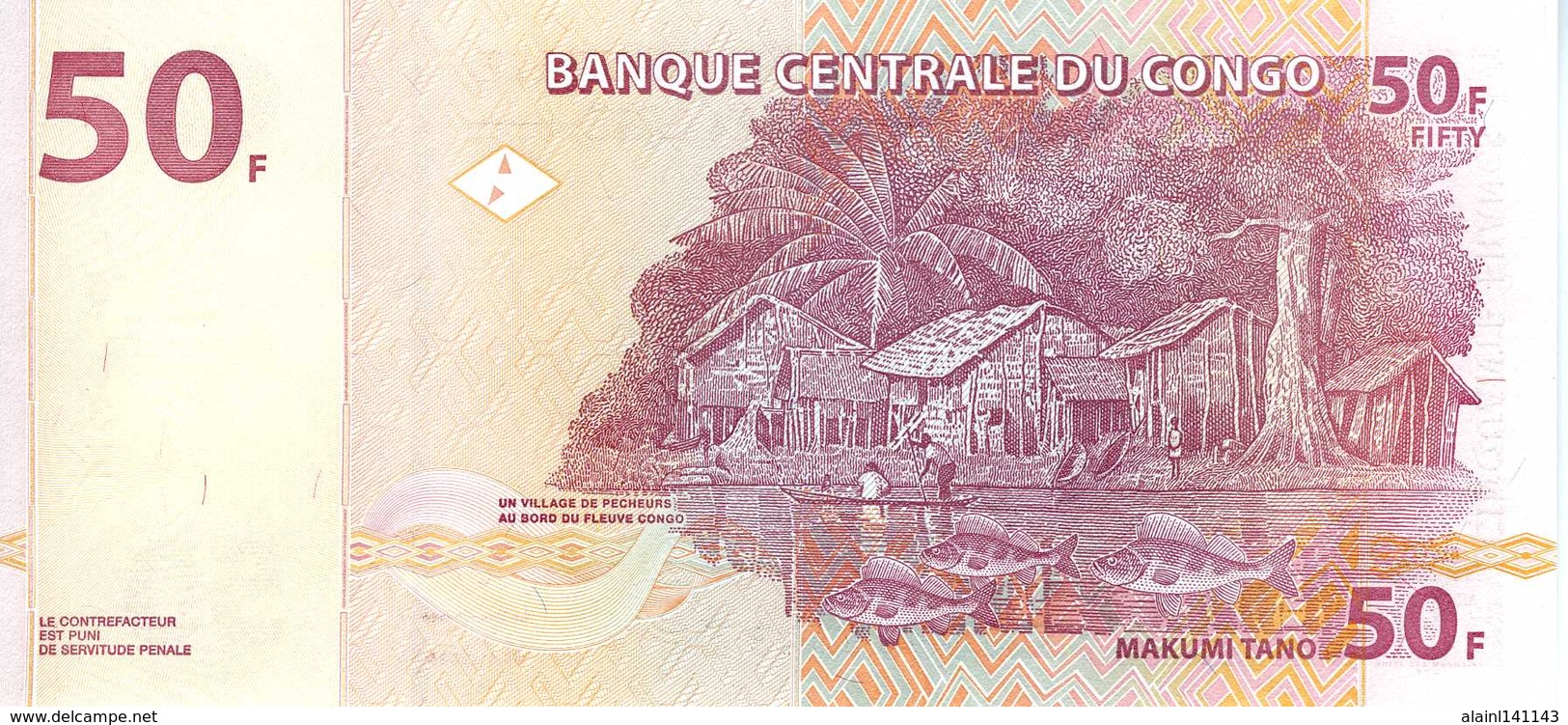 CONGO Banque Centrale Du Congo 50 Francs 04-01-2000 Série KA 0355503 K - UNC - República Democrática Del Congo & Zaire