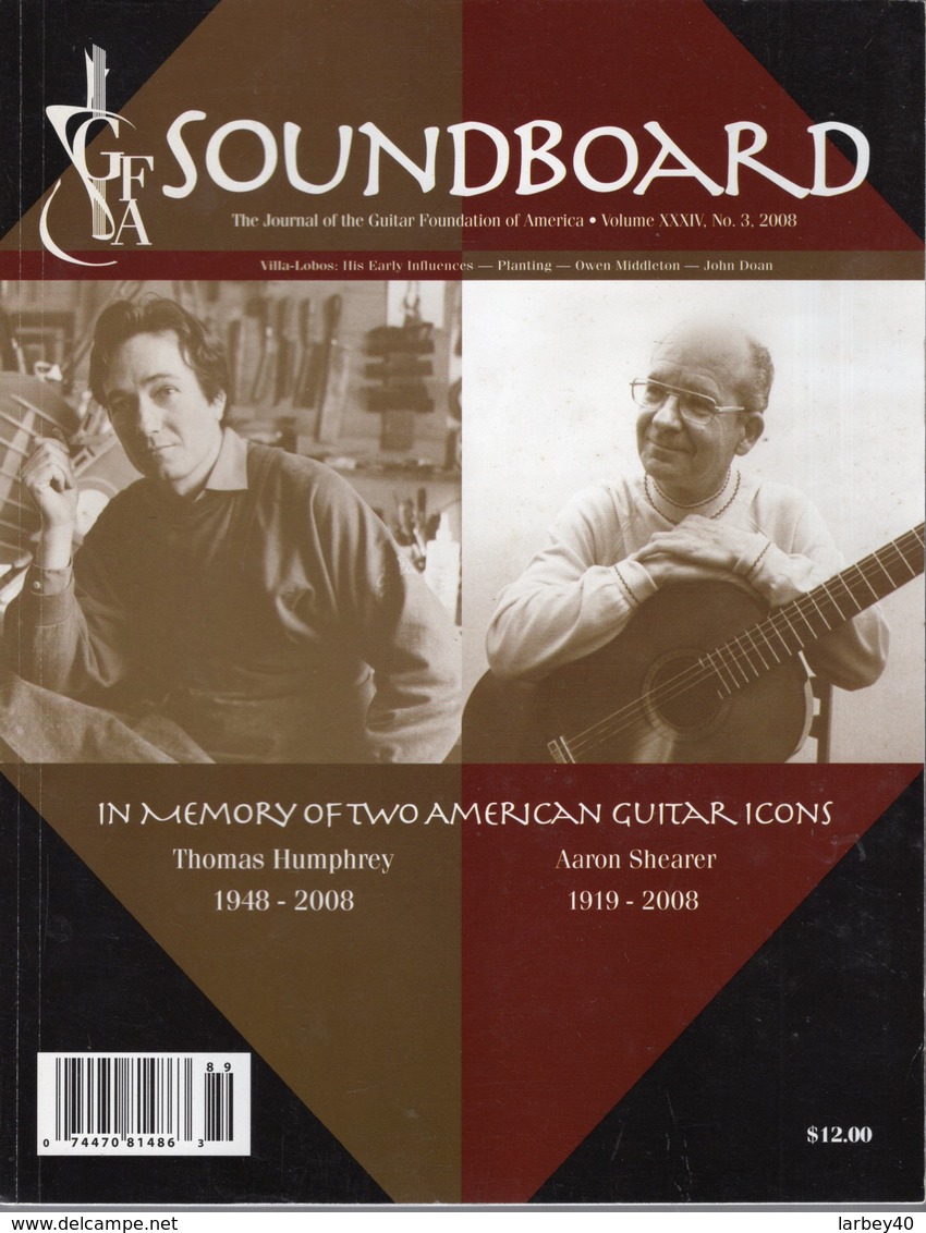 Revue De Musique -  Soundboard Guitar Fondation Of America N° 3 - 2008 - Thomas Humphrey - Arte