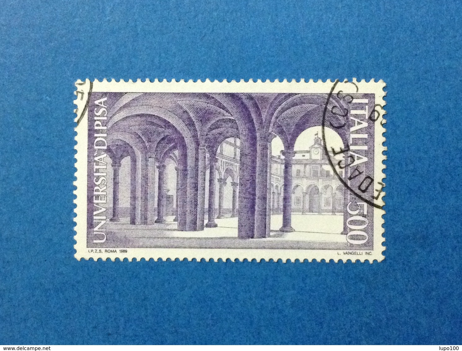 1989 ITALIA SCUOLE UNIVERSITA PISA FRANCOBOLLO USATO ITALY STAMP USED - 1981-90: Usati