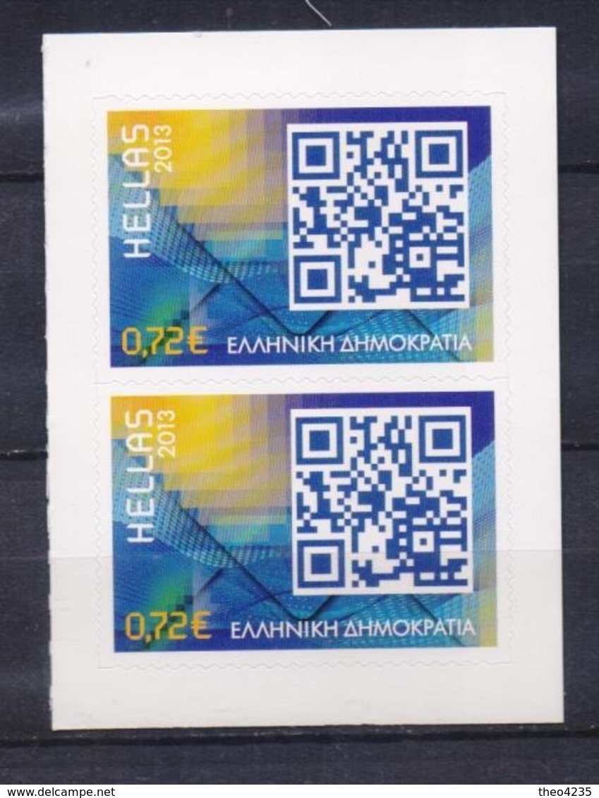 GREECE STAMPS FREE COMPOSITION/SELF ADHESIVE STAMP(vertically Pair)-2/12/13-MNH - Nuovi