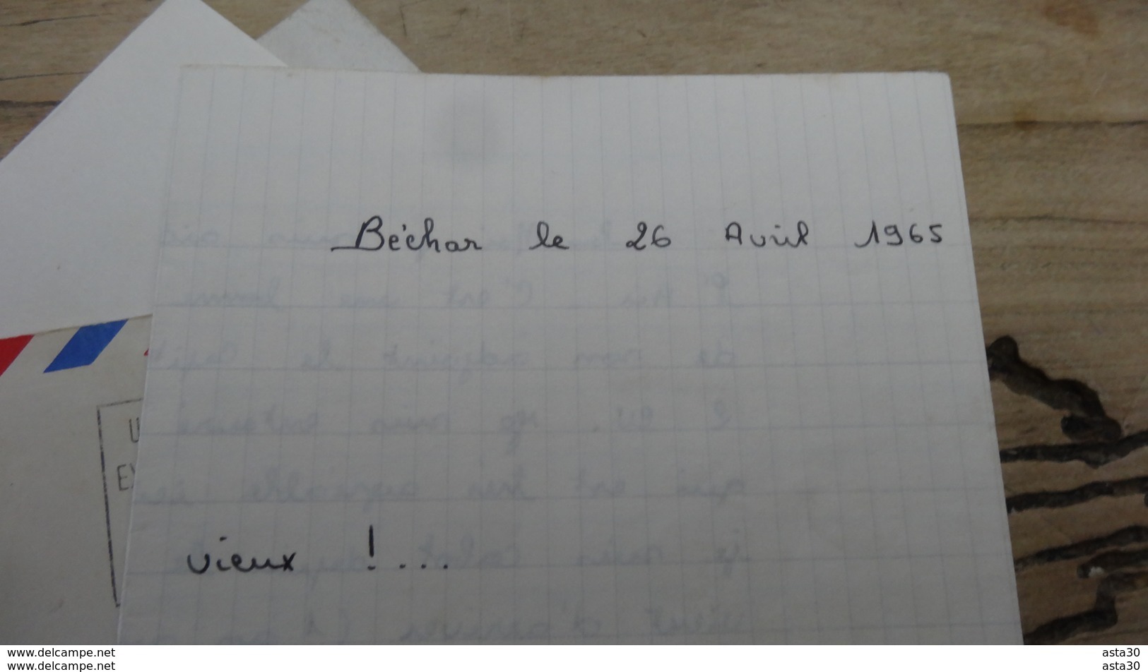 RARE ALGERIE : 2 Enveloppes Avec Courrier Postées De BECHAR - 1965 - SP 87.374/B - Guerre D'Algérie