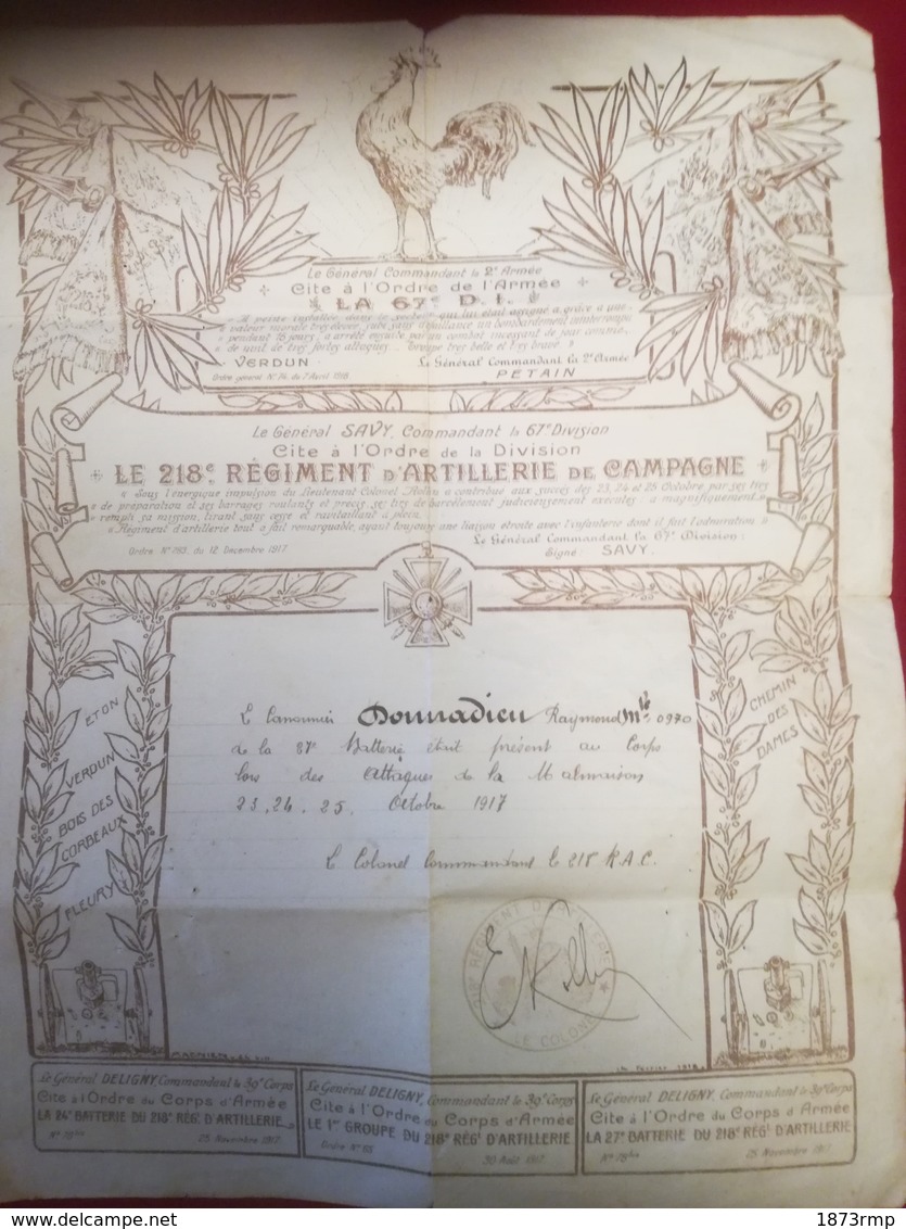 14/18 BEL ENSEMBLE D'UN POILU ORIGINAIRE DU TARN AVEC MÉDAILLE DE VERDUN, COMBAT AÈRIEN