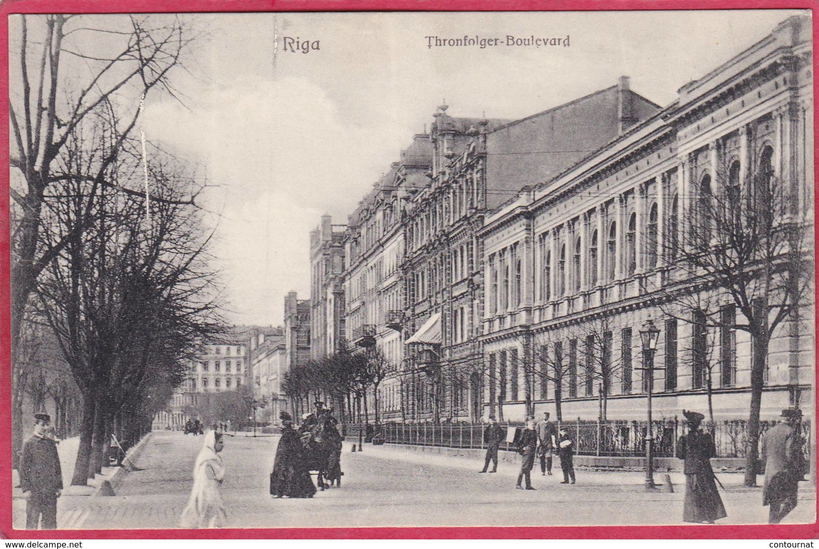 CPA  LETTONIE  Ex RUSSIE  RIGA Thronfolger Boulevard - Latvia