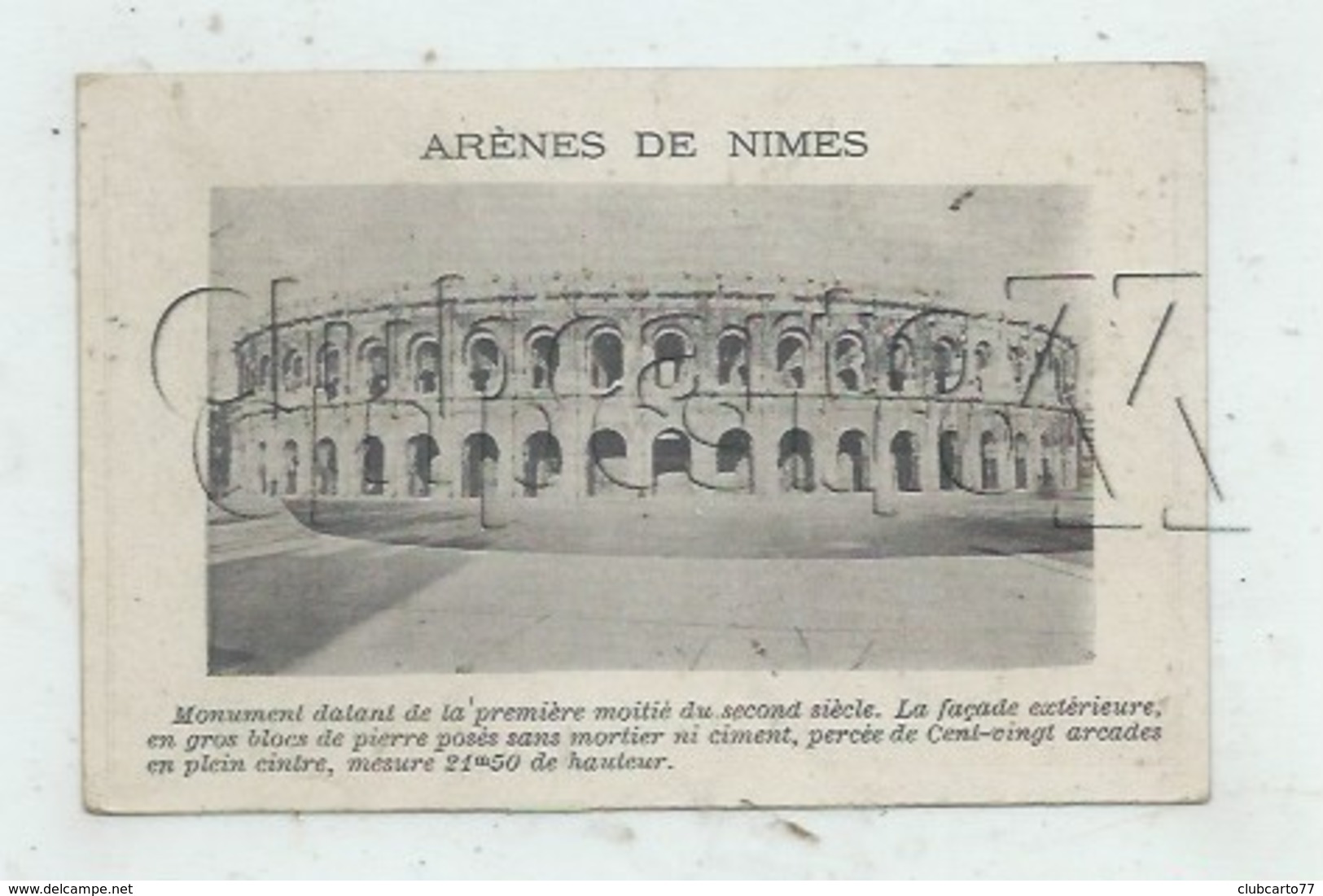 Vergèze (30)  : Le Tarif Des Vignoble De Saint-Estèphe Sur Arènes De Nimes En 1905 PF. - Vergèze