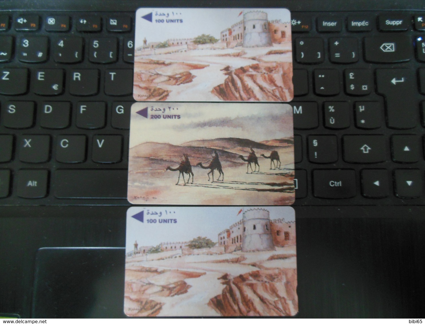 SET OF 3 TELECARDS 2X100 UNITS 1X200 UNITS PLEASE SEE SCAN FOR DETAILS - Bahrein