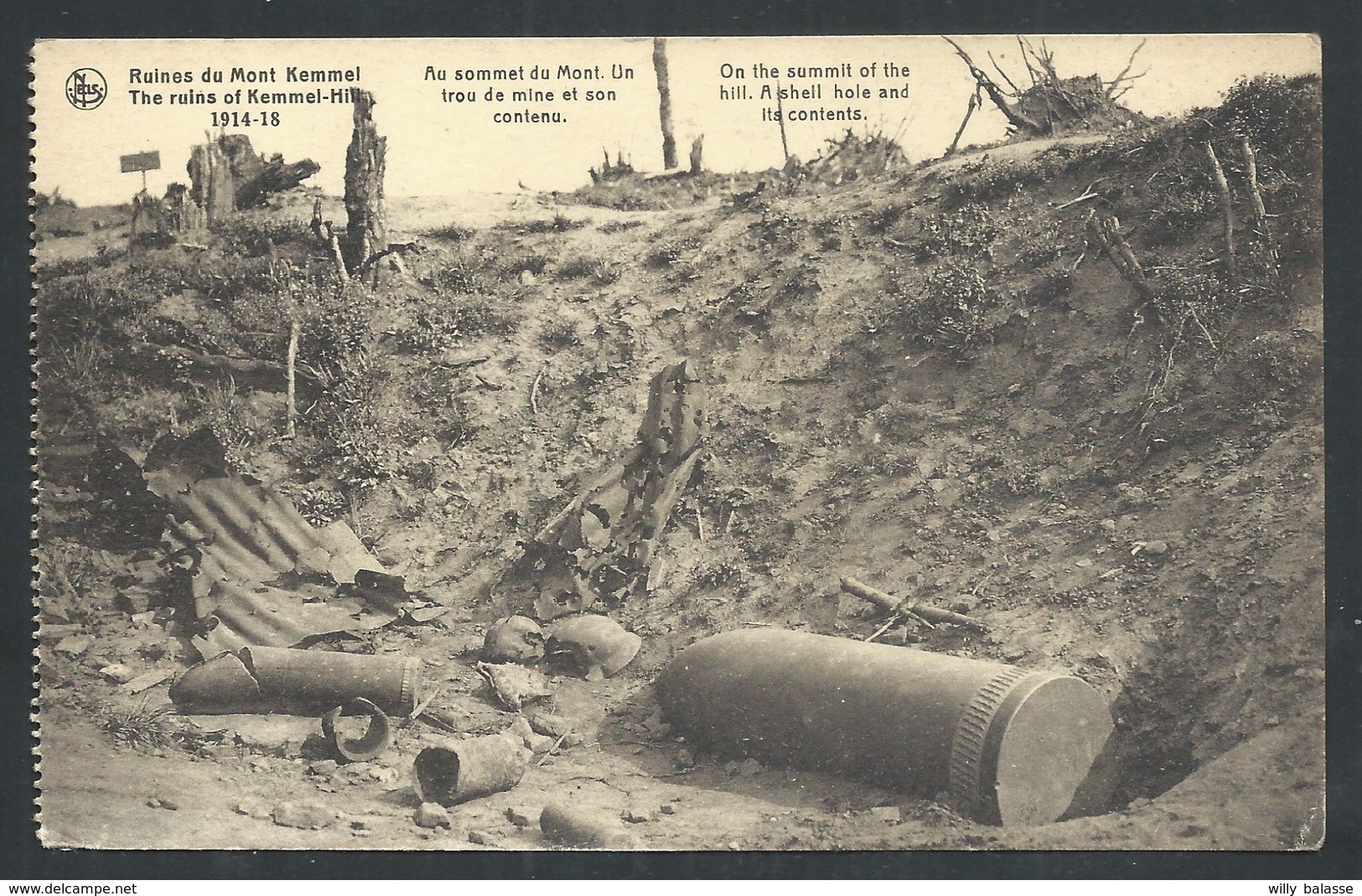 +++ CPA - Ruines Du MONT KEMMEL - Heuvelland - Un Trou De Mine Et Son Contenu - Guerre - Publicité Margarine - Nels // - Heuvelland