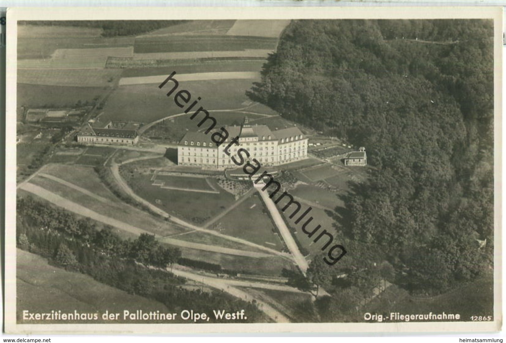 Olpe - Exerzitienhaus Der Pallottiner - Fliegeraufnahme - Foto-Ansichtskarte - Aero-Bild-Verlag Leipzig - Olpe