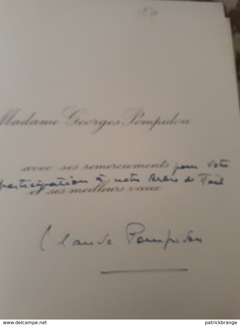 Remerciements Et Voeux De1970 De Madame Pompidou - Autres & Non Classés