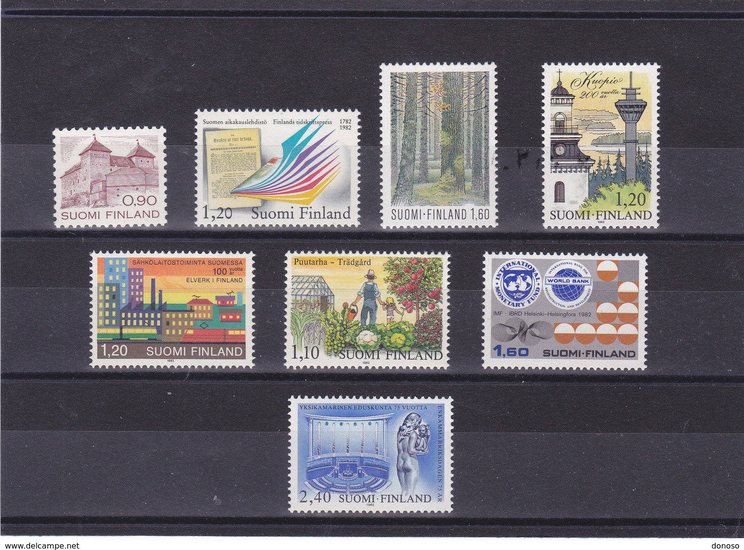 FINLANDE 1982 Yvert 855-857 + 859 + 861-864 NEUF** MNH - Unused Stamps