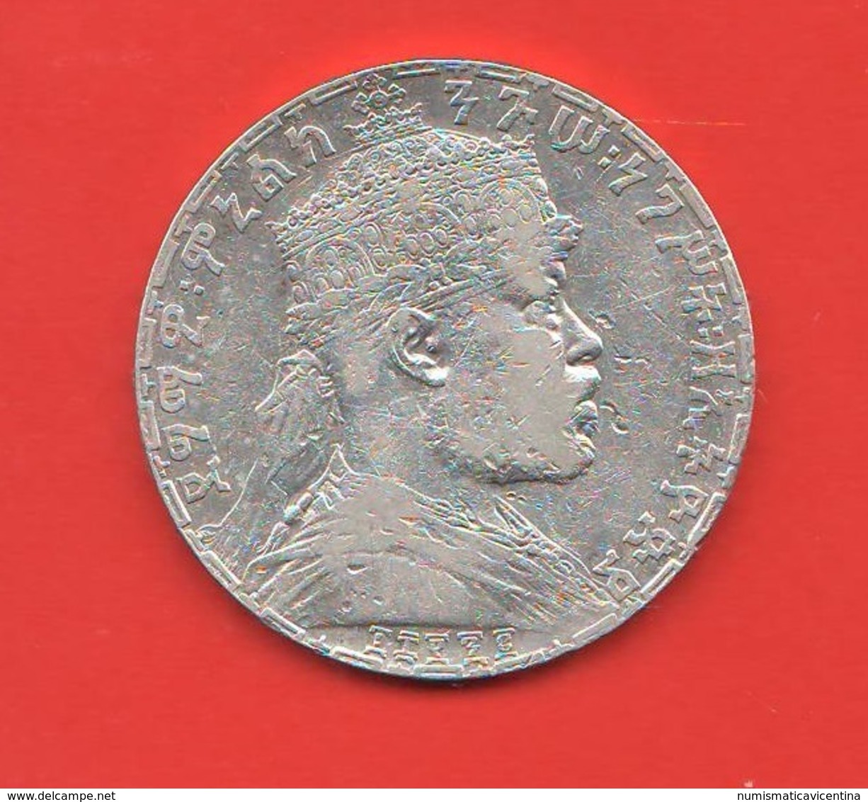 1 Birr 1899 Etiopia Ethiopia Silver Coin Menelik II° - Etiopia