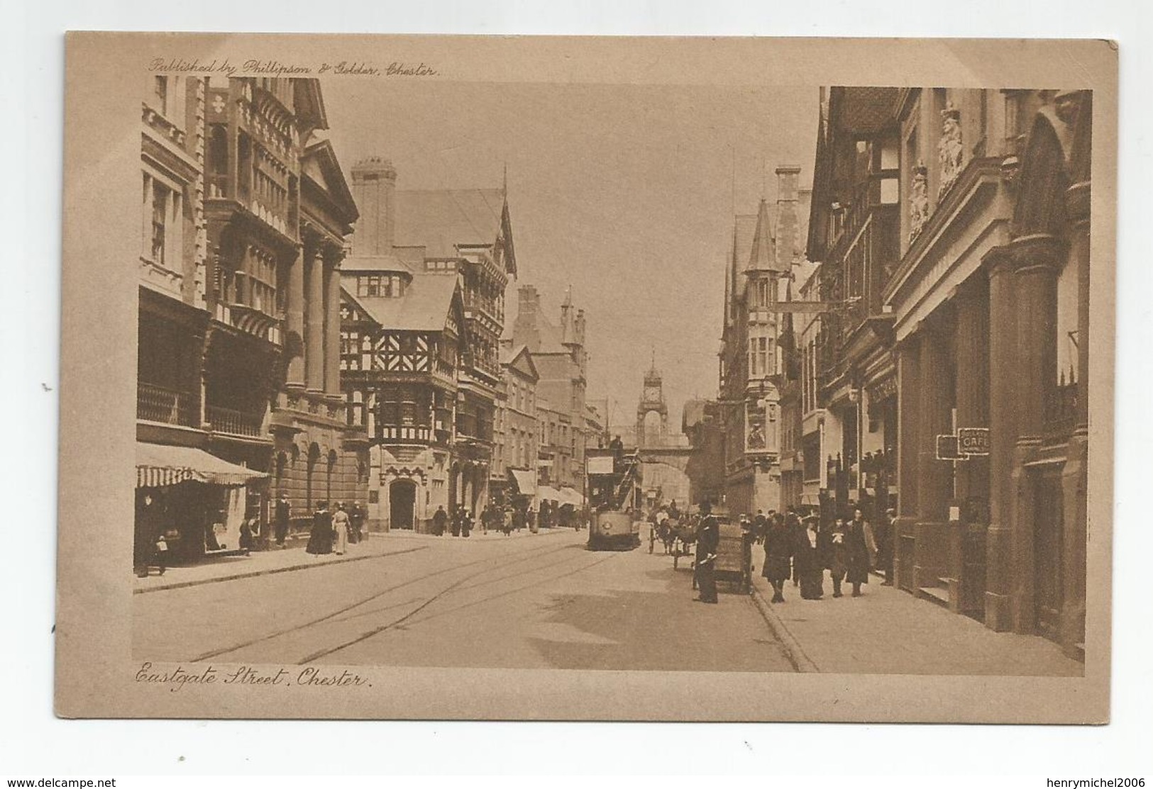 Angleterre England Chester Eastgate Street Tramway - Chester