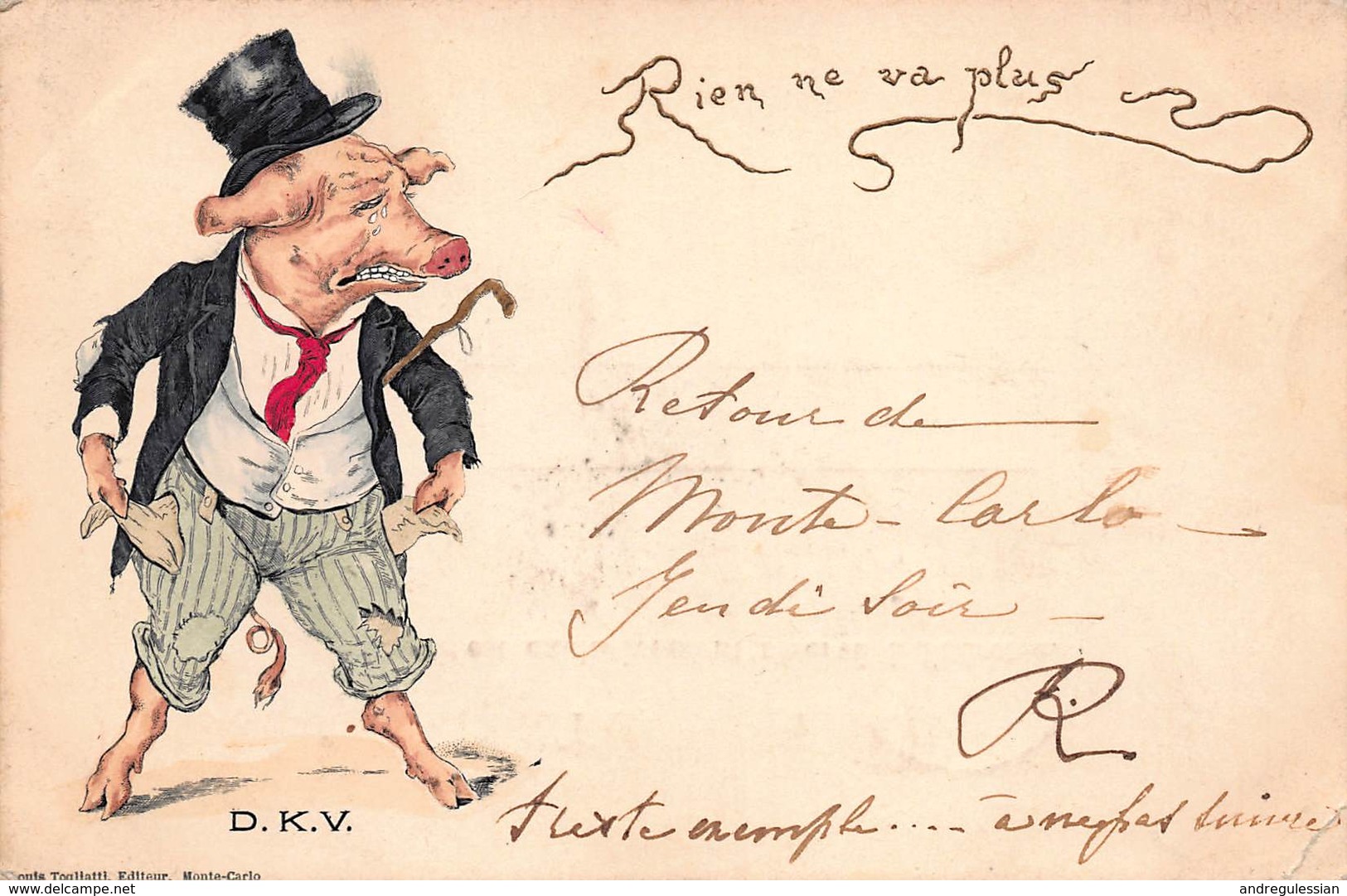 CPA Illustrée - RIEN NE VA PLUS D.K.V - 1900-1949