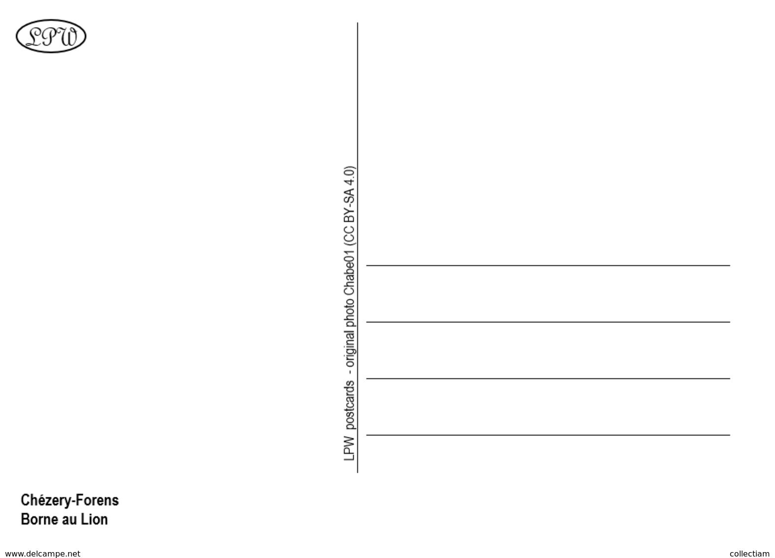 CHEZERY-FORENS - Borne Au Lion - Unclassified