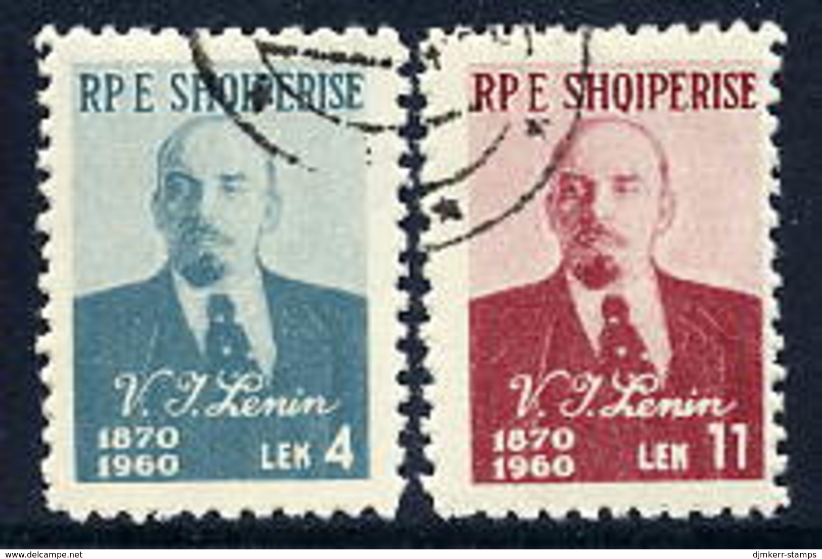ALBANIA 1960 Lenin 90th Birthday Set Used.  Michel 597-98 - Albanie