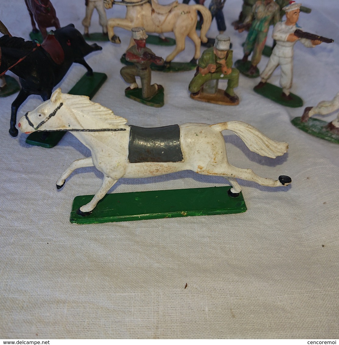 Ancien Jouet Lot De Soldats En Plastique Starlux, Marins, Chevaux - Starlux