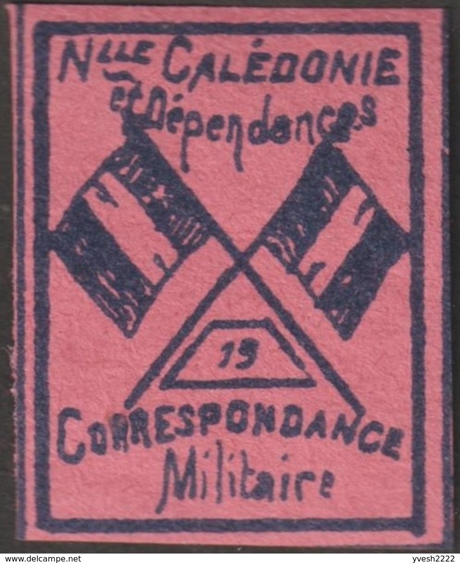 Nouvelle-Calédonie 1893. Timbre De Franchise Militaire (neuf Sans Charnière), Bleu Foncé Sur Rouge. Drapeaux, N° 19 - Neufs